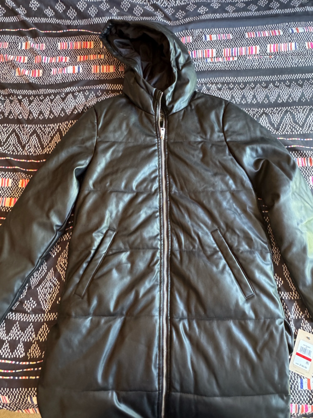 Levi's Black Hooded Puffer Coat